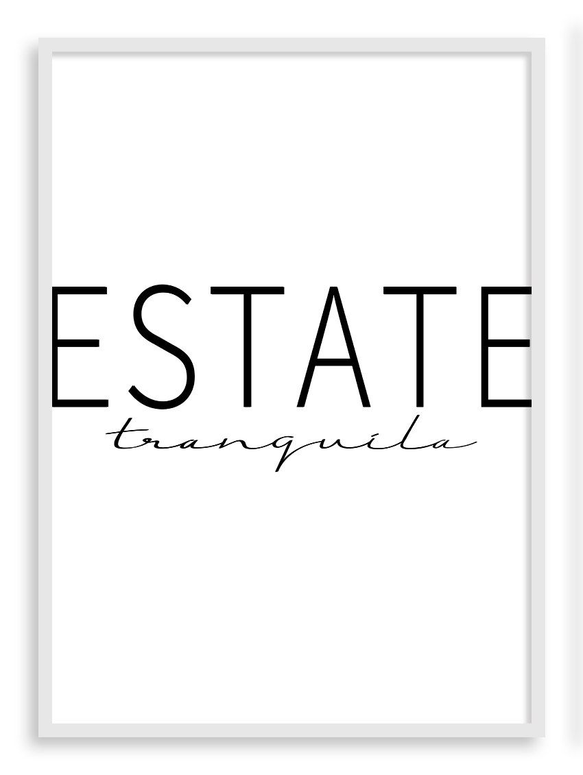 Lámina Estate Tranquil(A) marco blanco