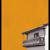 Lámina Balcón Naranja marco negro